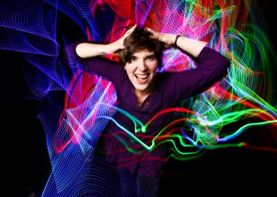 Interaktive Eventfotografie mit Show und Unterhaltungsfotografie mit Lichtmalerei
