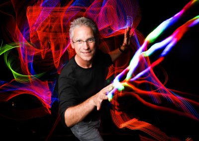 Interaktive Eventfotografie mit Show und Unterhaltungsfotografie mit Lichtmalerei