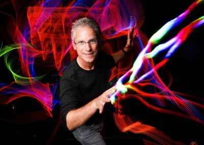 Interaktive Eventfotografie mit Show und Unterhaltungsfotografie mit Lichtmalerei