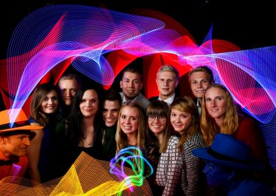 Interaktive Eventfotografie mit Show und Unterhaltungsfotografie mit Lichtmalerei