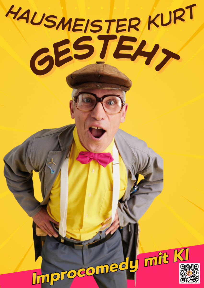 Kurt Showflyer Weltpremiere im Theater Improvisationstheater mit Künstlicher Intelligenz